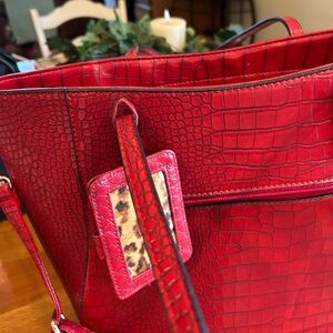 Large Red Purse,Like New,7H,9W